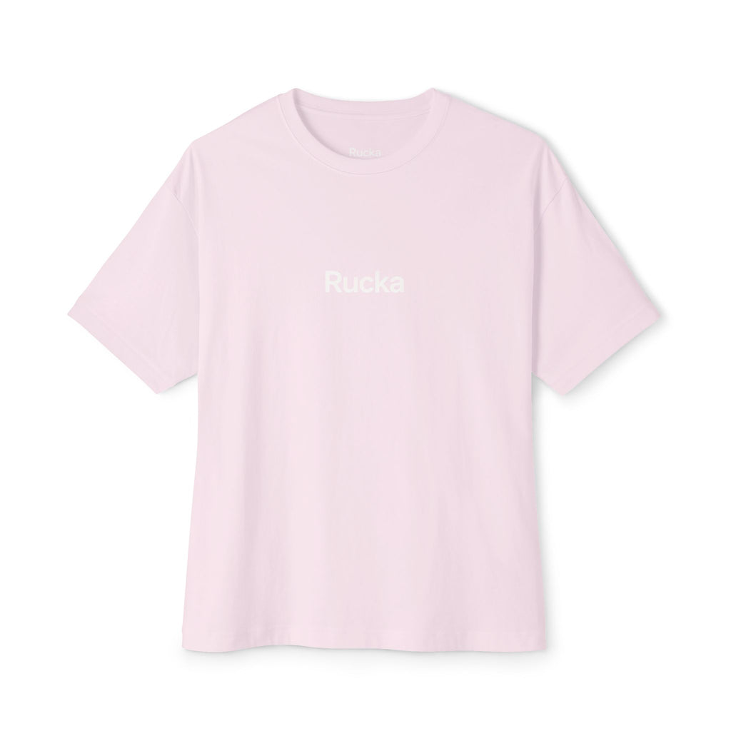 Rucka Minimalist Oversized Tee — Soft Pink Boxy T-Shirt
