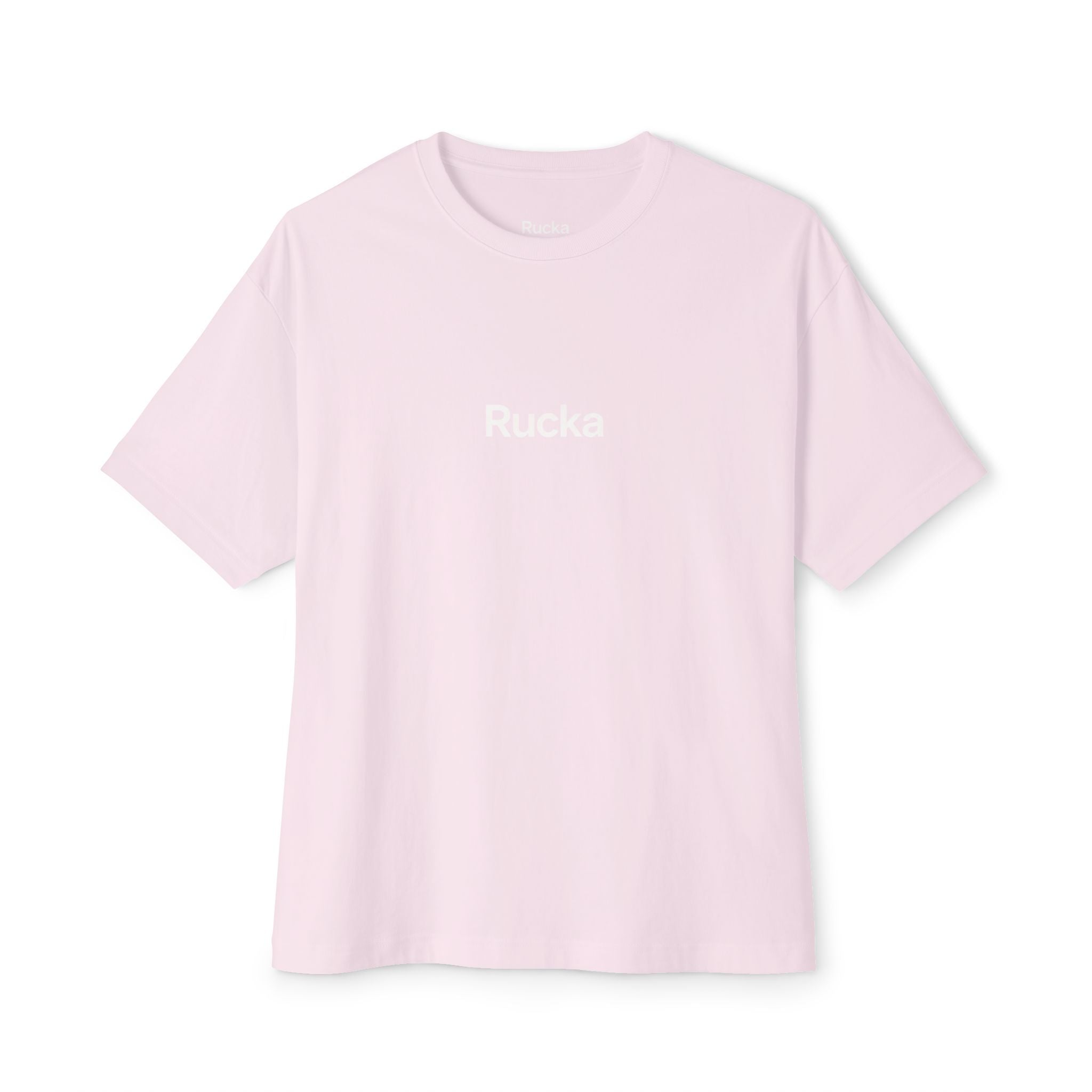 Rucka Minimalist Oversized Tee — Soft Pink Boxy T-Shirt